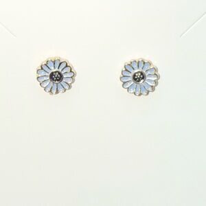 Source Unknown Blue Daisy Earrings post backs